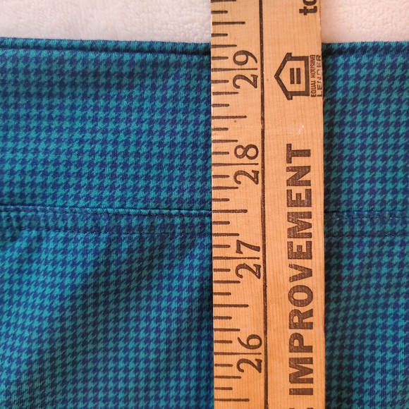 Green and Navy RHOBACK Houndstooth 1/4 Zip Pullover - Picture 6 of 6